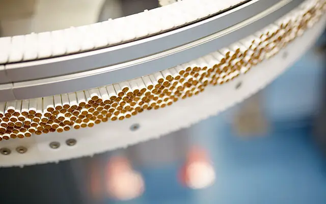 PMI: Some material is stored in-between machines in material buffers to prevent machine downtime.