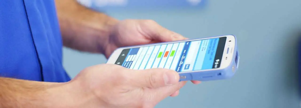Paracelsus: To give hospital staff easy access to the features they need in their everyday work, Comed developed a customized Android app installed on mobile devices.