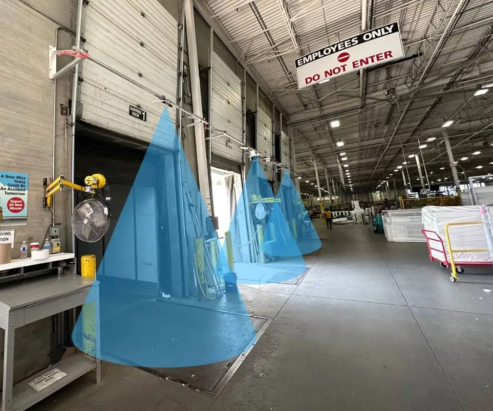 The gates at the outgoing goods area are also equipped with RFID antennas.