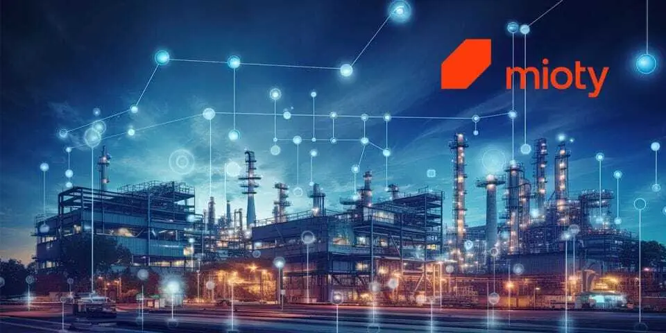 Large numbers of Mioty sensors can be operated on widespread industrial sites with just one base station.