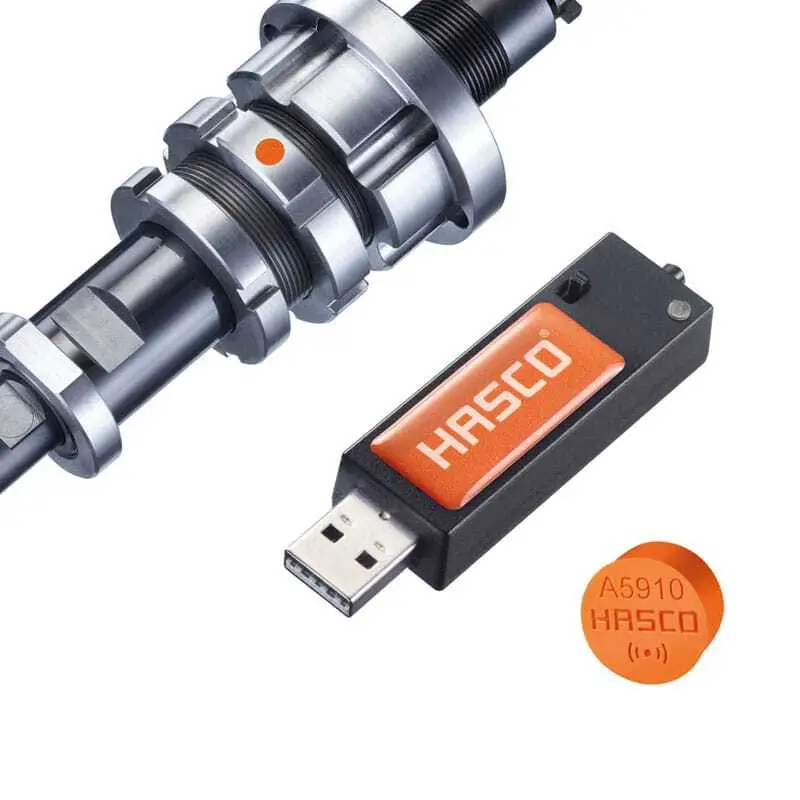 Hasco: Since 2023, every two-stage ejector has been fitted with an RFID tag at the factory.