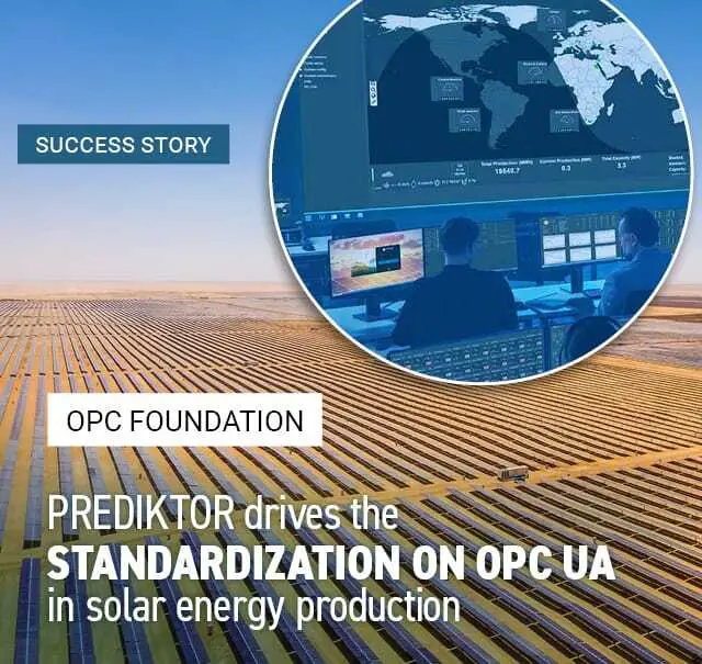 Prediktor Drives Standardization on OPC UA in Solar Energy Production