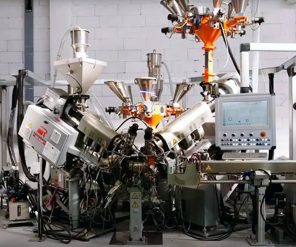 A Rosendahl extruder in a factory.