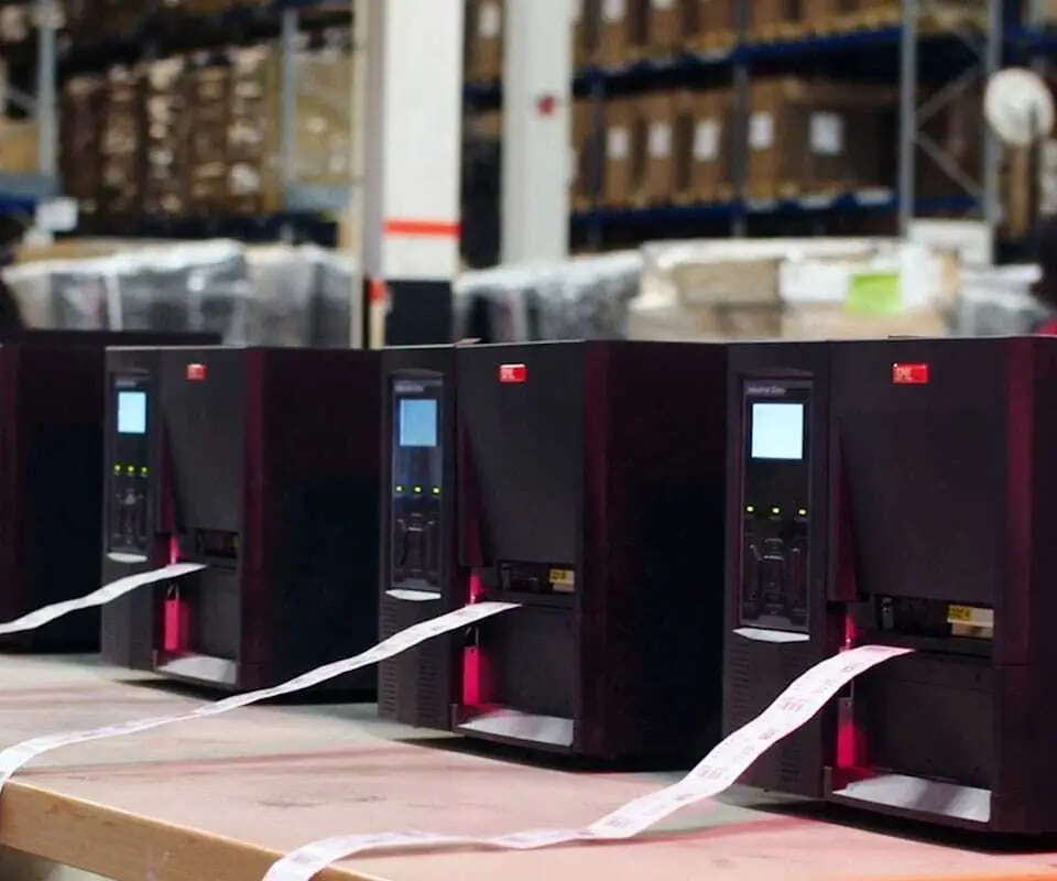 RFID printers are in use in Stadium's largest distribution center. Two RFID printers are used in the second warehouse for Stadium Outlets.