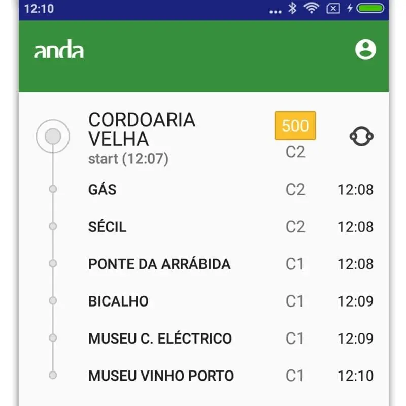 Passengers can view journey history and monthly debit in the app.