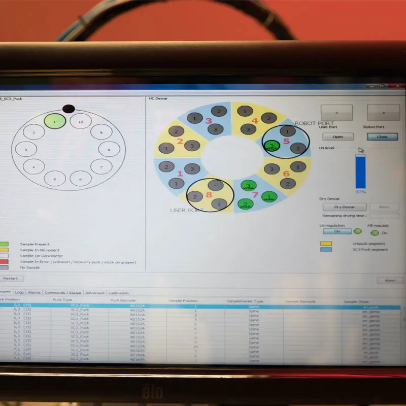 Screenshot of a sample positioning system robot