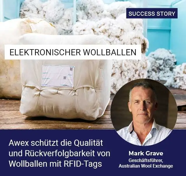 AWEX schützt die Rückverfolgbarkeit von Wollballen MIT RFID-TAGS