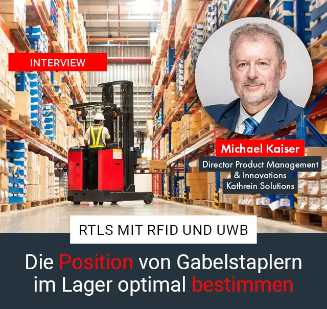 Die Position von Gabelstaplern im Lager optimal bestimmen