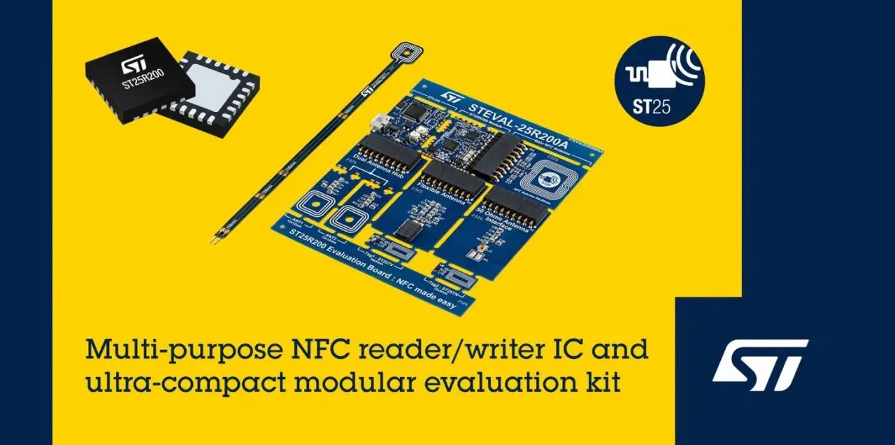Neuer NFC-Leser-IC und ein umfassendes modulares Kit von STMicroelectronics leisten wirksame Starthilfe für kontaktlose Designs.