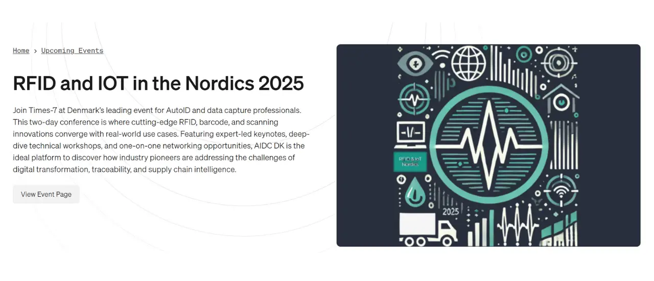 Join Times-7 at RFID and IOT in the Nordics 2025 - 12 June