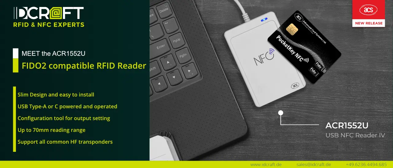 ACR1552U RFID Desktop Reader - Innovative HF | NFC - RFID Technologie