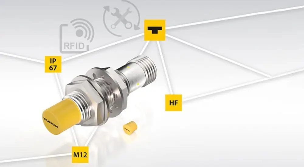 New mini HF RFID from Turck: M12 read/write heads and 4×3 mm in-metal tags