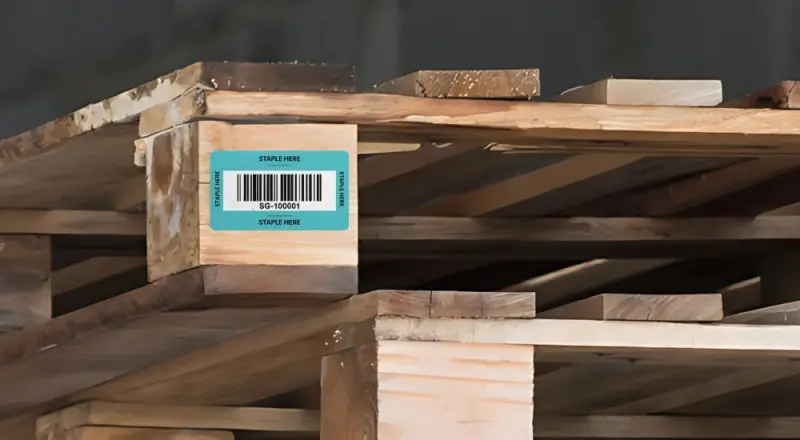 Wooden Asset Tracking RFID Label