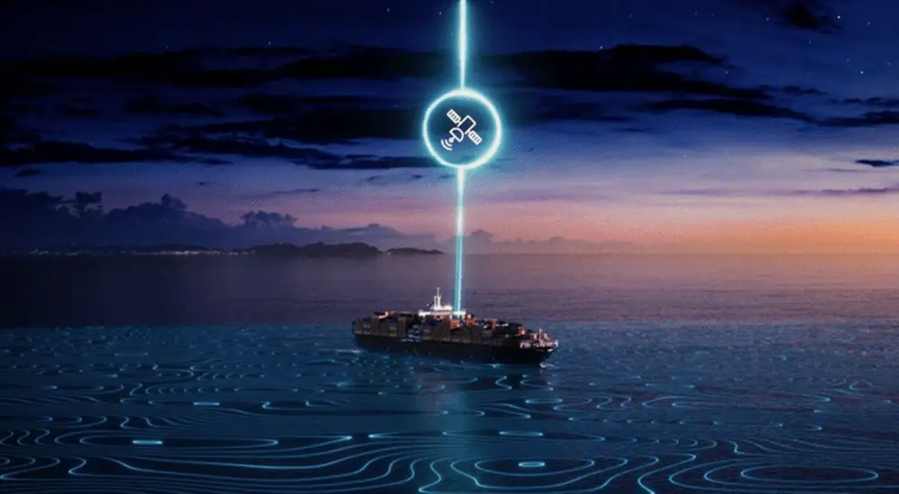 Visualisierung: LEO-Satelliten, nRF9151-Modul und globale IoT-Konnektivität für NTN-Anwendungen