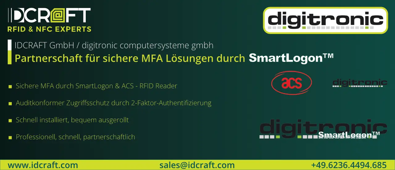 IDCRAFT GmbH stärkt IT-Sicherheit: Hardware für SmartLogon™