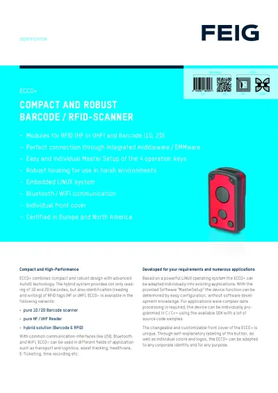 FEIG ECCO+ Datasheet