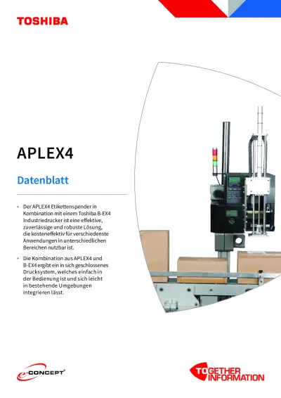 APLEX4-Etikettenspender Datenblatt