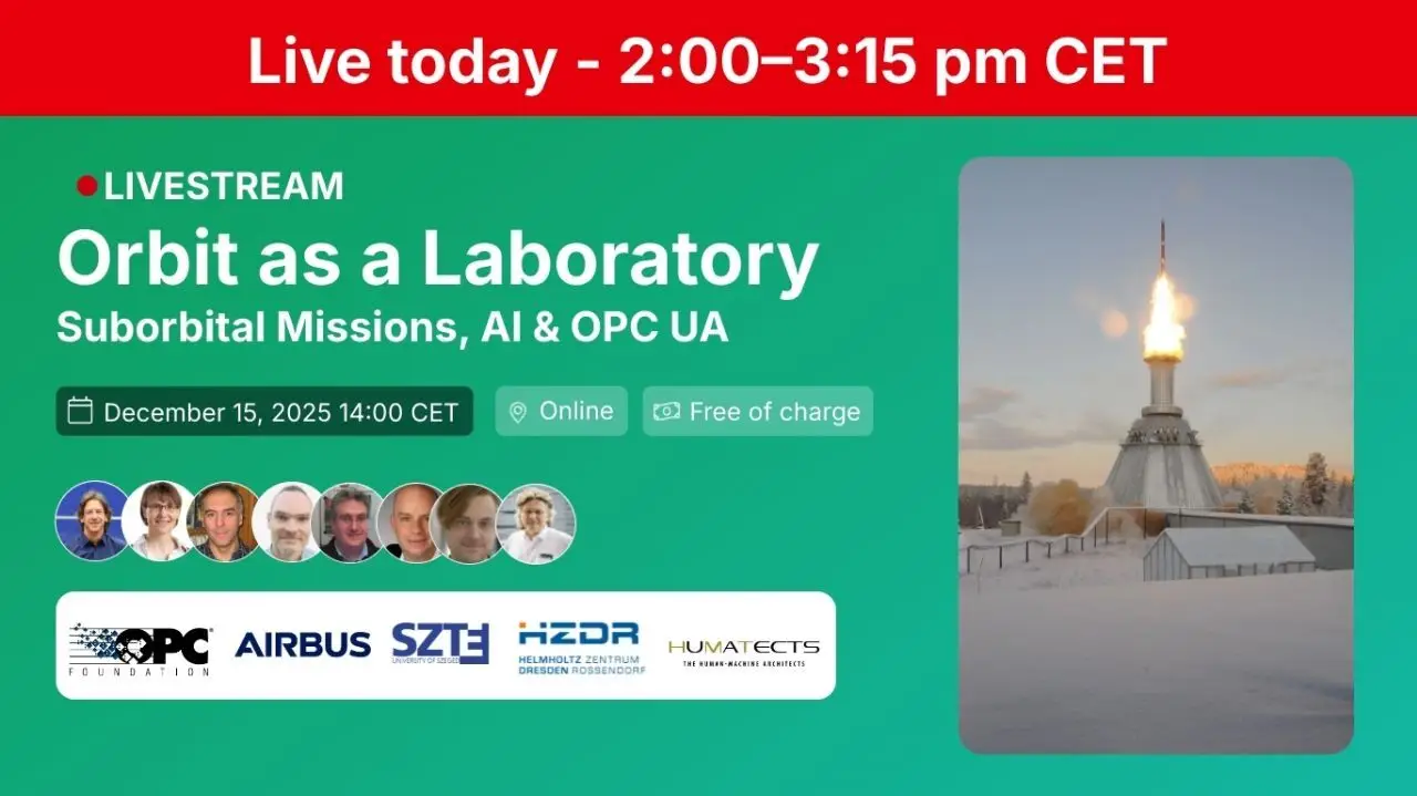 Think WIoT Day on Dec. 15th 2025 with the OPC Foundation: Orbit as a Laboratory - Suborbital Missions, AI & OPC UA