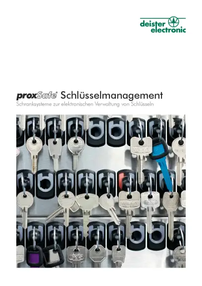 proxSafe® Schlüsselverwaltung Datenblatt