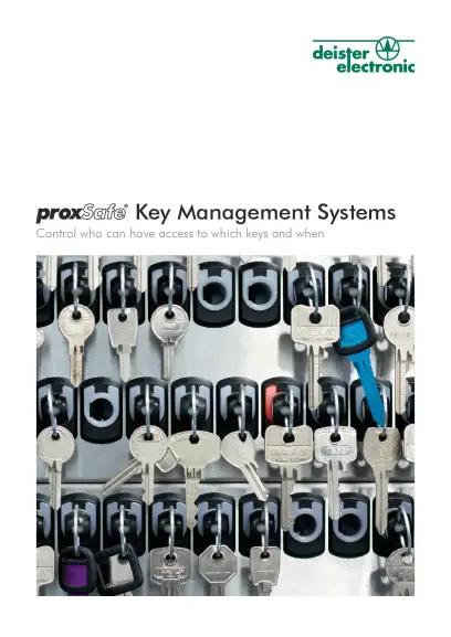 proxSafe® keay management datasheet