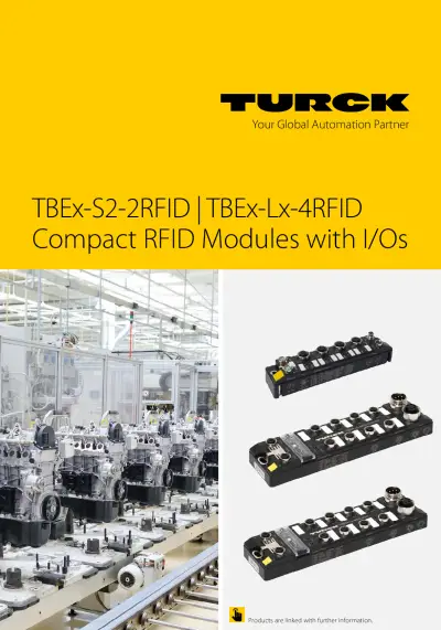 Fiche technique des modules RFID compacts avec E/S