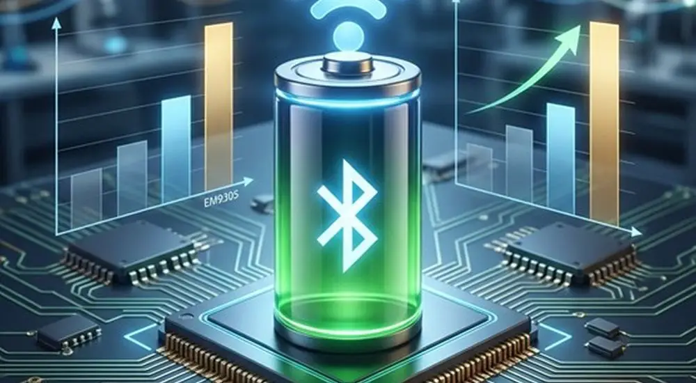 EM Microelectronic em | bleu EM9305 Bluetooth Low Energy SoC for ultra-low-power IoT applications.