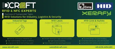 IDCRAFT berät zu RFID-Tags: Das komplette Transponder-Portfolio auf einen Blick