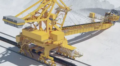 Automatisierung von Bergbau-Stockyardmaschinen mit Sensorik von Pepperl+Fuchs