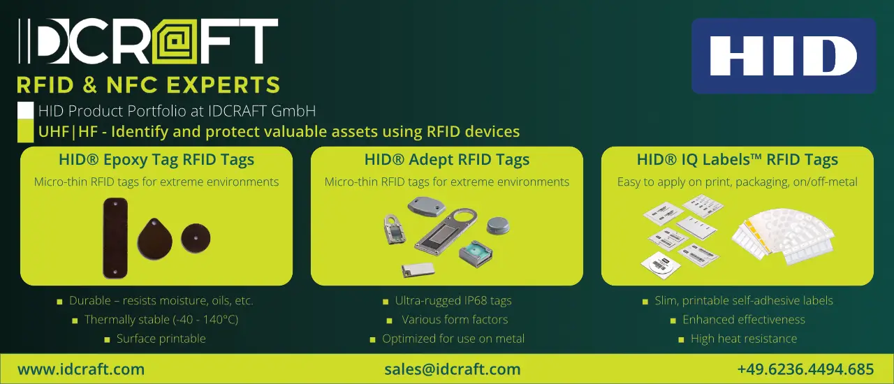 IDCRAFT HID Global RFID tags and labels for industrial automation and logistics