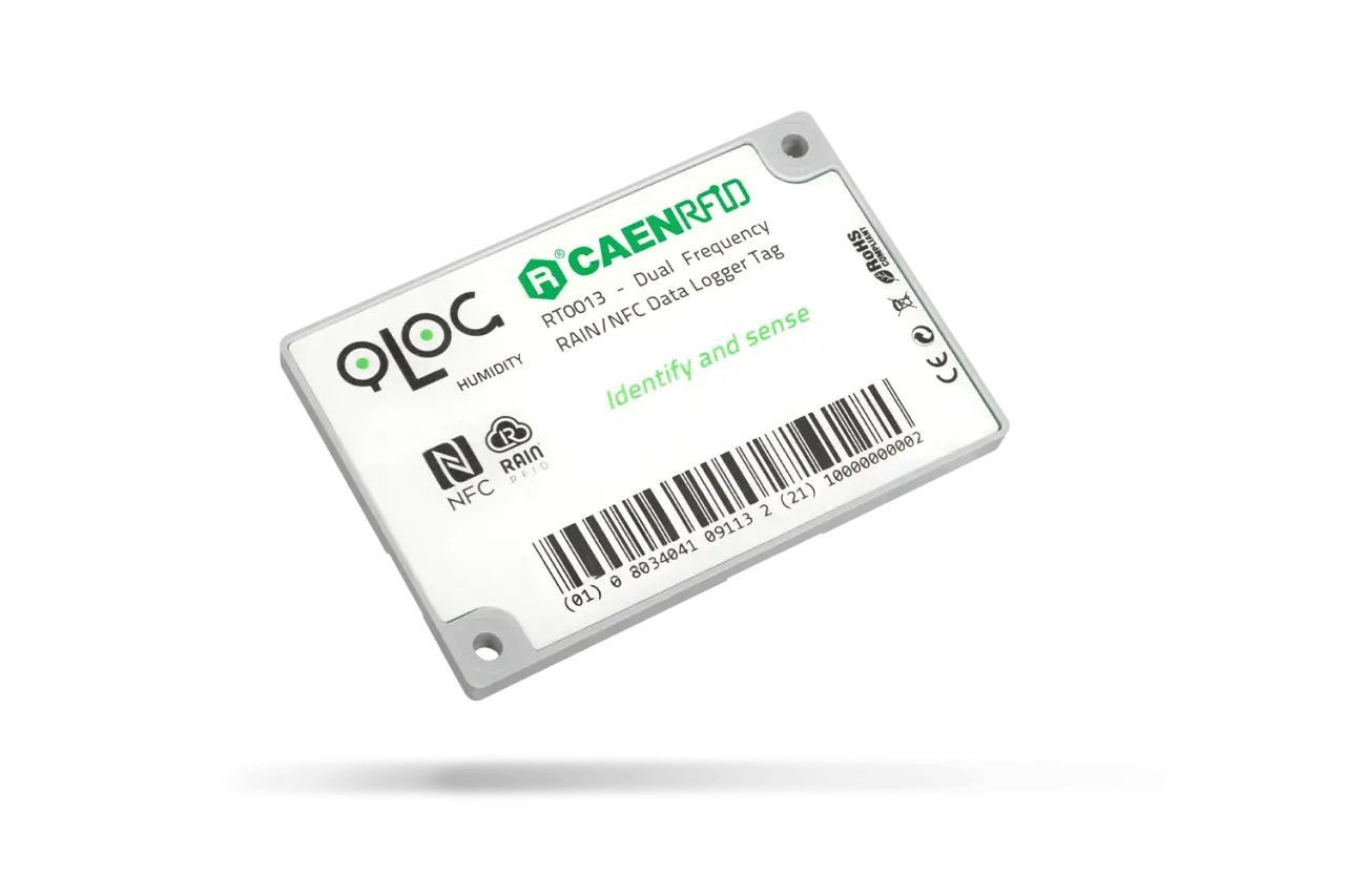 Dual frequency RAIN/NFC humidity logger Tag