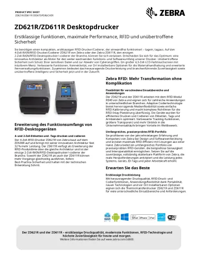 ZD621R/ZD611R Datasheet