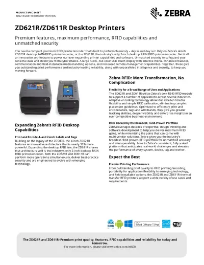 ZD621R/ZD611R Datasheet