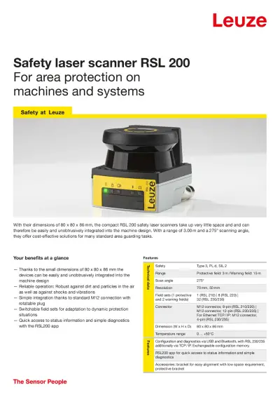 RSL 200 – Stationary Applications Flyer