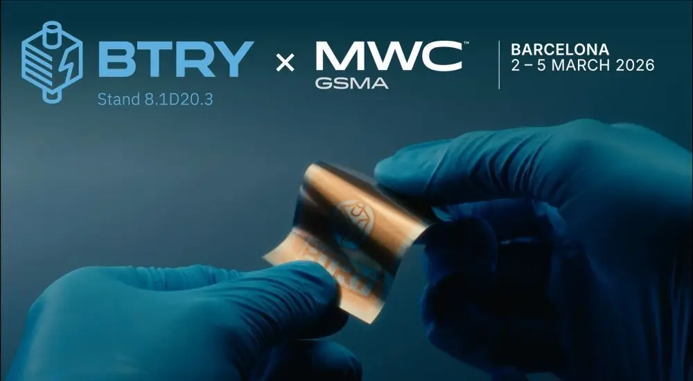 BTRY stellt ultradünne Schweizer Festkörperbatterien für IoT-Geräte auf der MWC 2026 vor