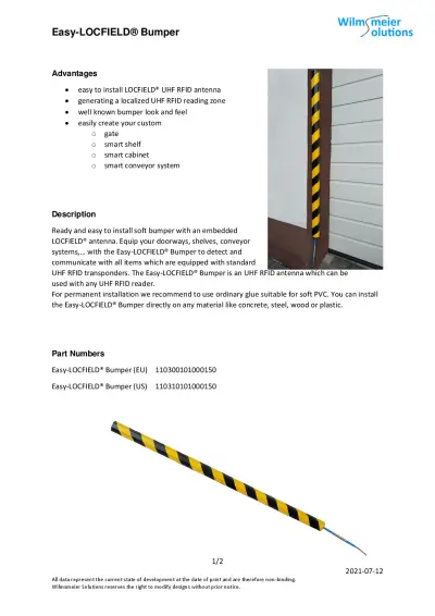 Easy-locfield Bumper Datasheet