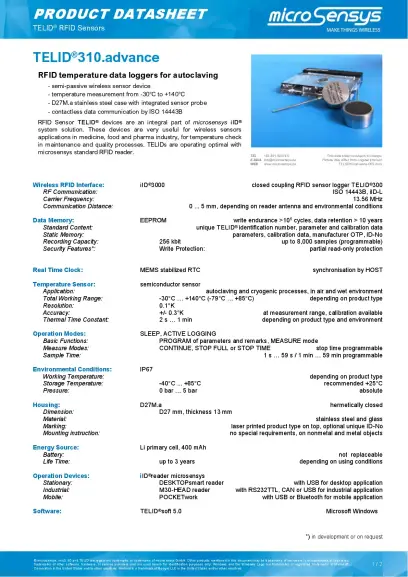 Datenblatt zu TELID® 310.advance, TELID® 311.ac und TELID® 314.ac