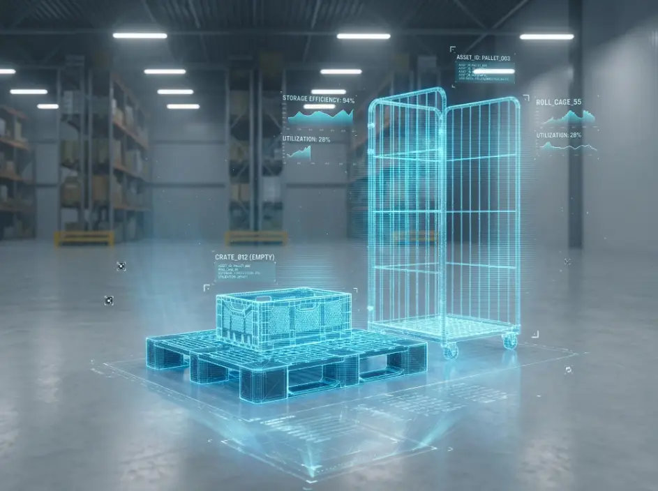 Digital twins tracking pallets and containers to solve supply chain information gaps by Connected Load Carrier