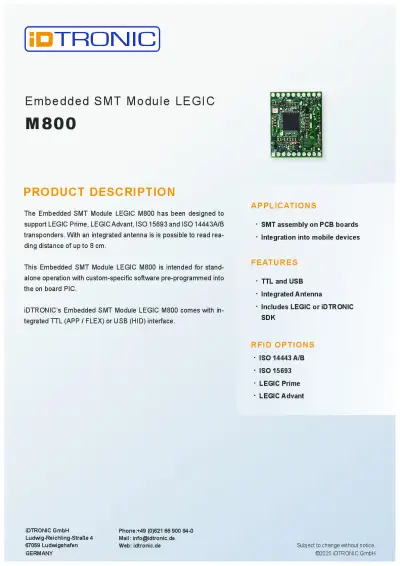 IDtronic LEGIC-Embedded-M800.pdf