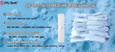 JYL-Tech stellt Gen2X M830 UHF RFID Laundry Tag für industrielles Textiltracking vor