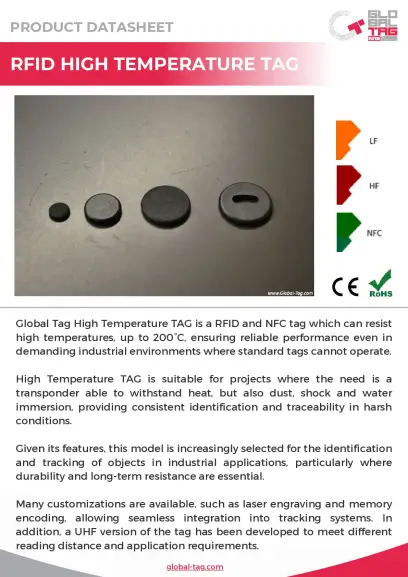 Fiche technique du tag RFID HT