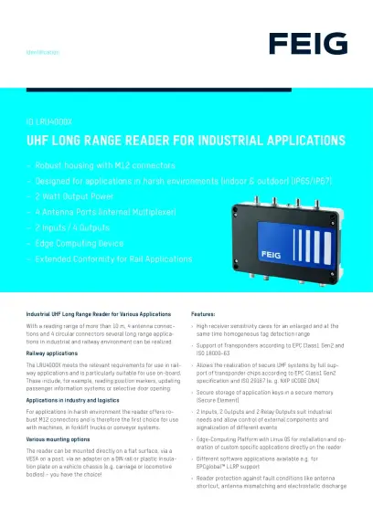 ID LRU4000X Datasheet