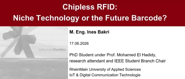 Lecture by Ines Bakri: Understanding Chipless RFID