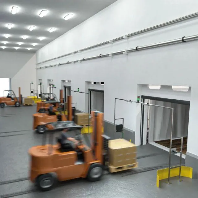 UHF-RFID-Gates mit mehreren Antennen erfassen Paletten und Waren beim Be- und Entladen automatisch.
