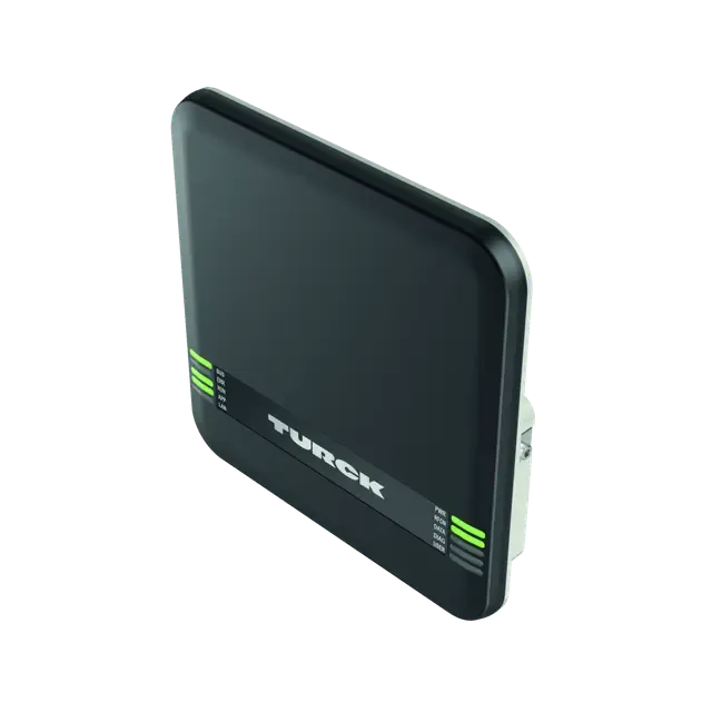 TURCK Q300 UHF-RFID-Lesegerät für programmierbare industrielle Identifikations-, Automatisierungs- und Track-and-Trace-Anwendungen.