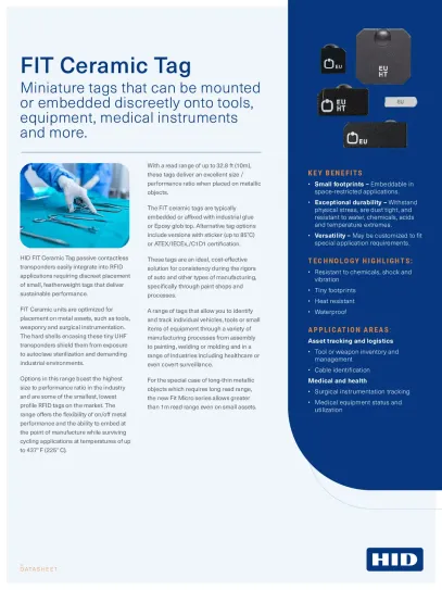 FIT Ceramic Tag Datasheet