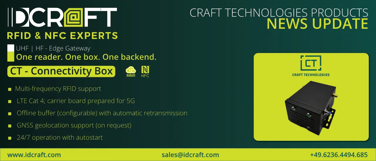IDCRAFT Connectivity Box: RFID Edge-Gateway mit LTE-Anbindung