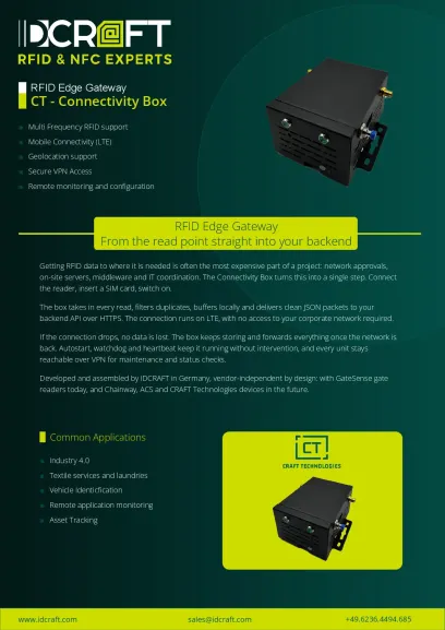 Boîtier de connectivité IDCRAFT – Fiche technique