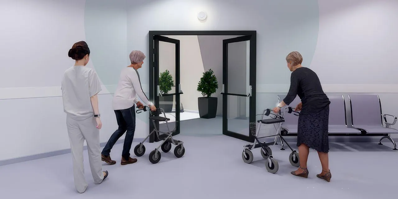 Even if multiple people use a monitored access point at the same time, SeniorGuard® uniquely identifies the transponders and triggers only the intended safety procedures.
