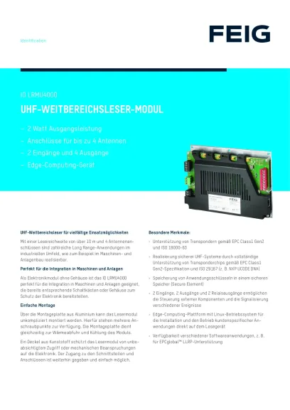 ID LRMU4000 – Datenblatt