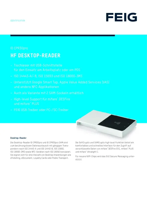 ID CPR30pro – Datenblatt